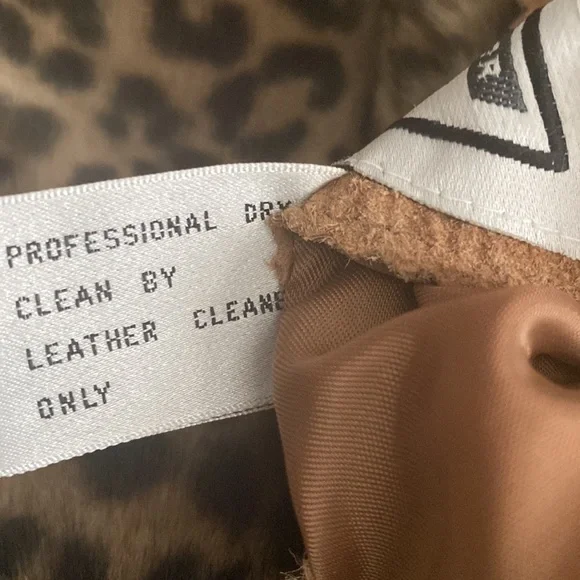 Women’s J Percy For Marvin Richards Reversible Leather/Faux Animal Print Coat - Picture 7 of 10